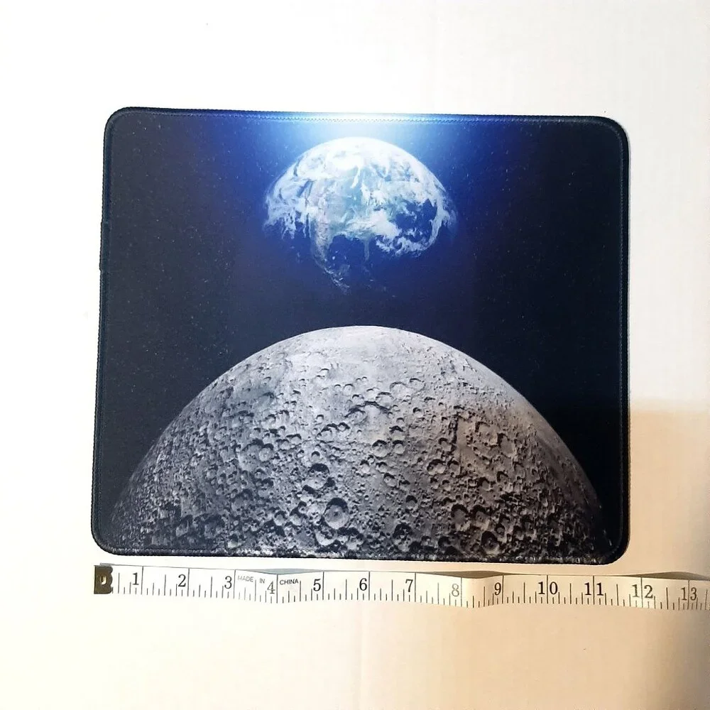 Earth from surface of Moon Mousepad custom art print computer mouse pad